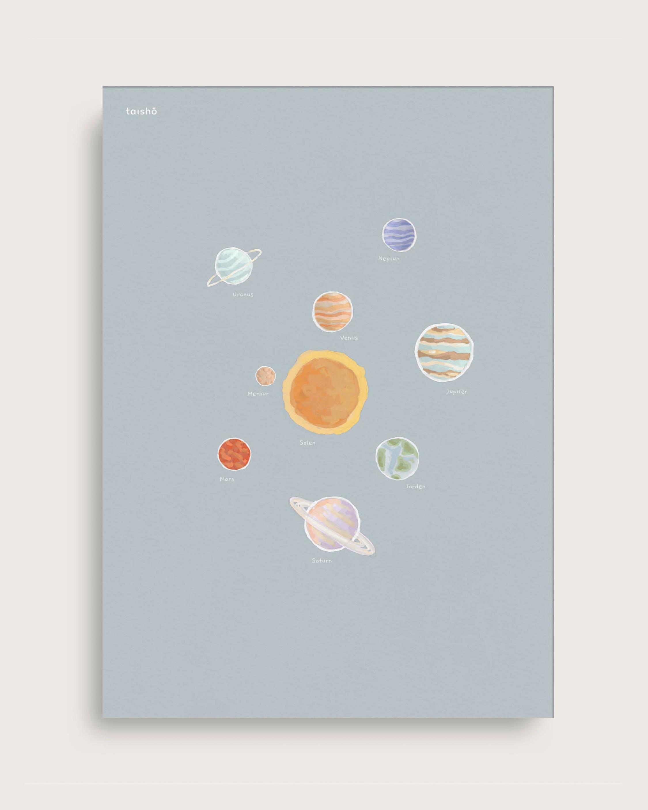 Solsystemet 1 | Plakat børneværelset | taishō